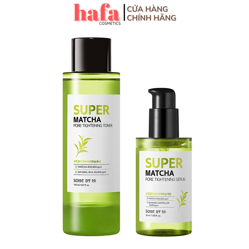 Combo Toner và Serum Matcha Se Khít Lỗ Chân Lông Some By Mi Supper Matcha