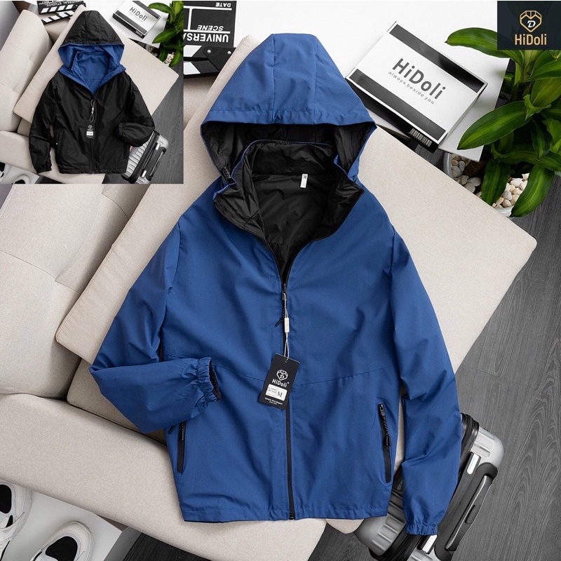 Áo Khoác Gió Đôi Nam Nữ 2 Lớp Chống UV ,Áo Khoác Gió Nam 2 Mặt HIDOLI