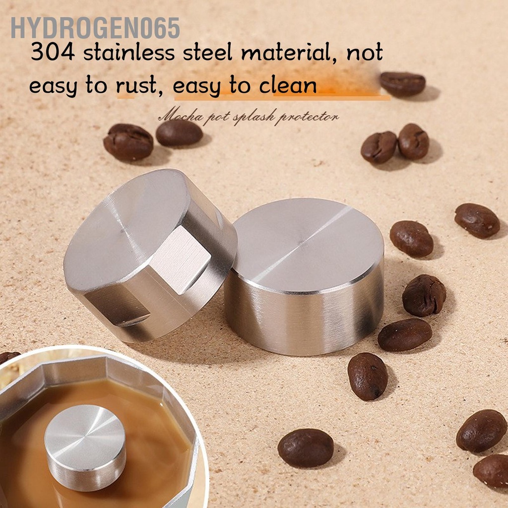 Hydrogen065 2 cái Moka Coffee Pot Bắn tung tóe Vỏ chống rỉ sét Phụ kiện nắp đậy bằng thép không gỉ