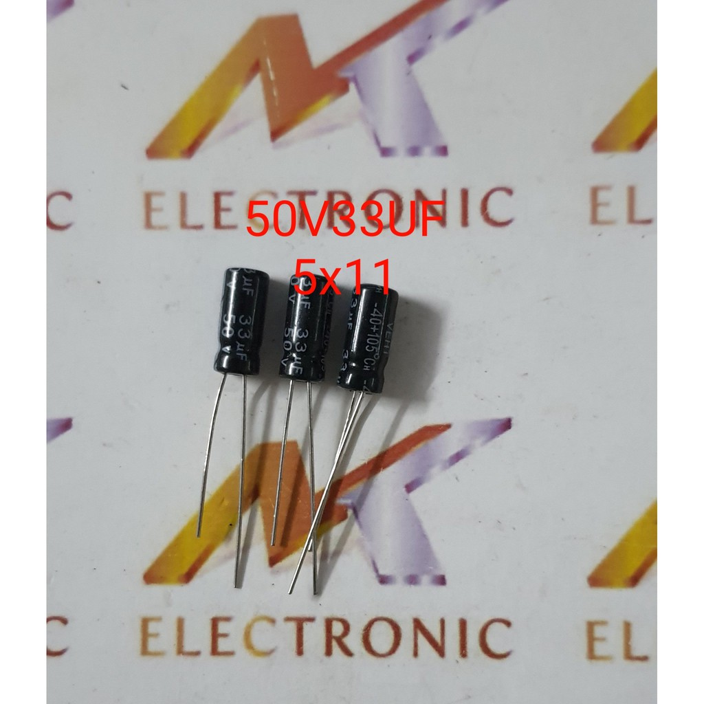 (Combo 10 con) Tụ điện 50V33UF 50V 33UF 33UF50V 5 * 11mm (con)