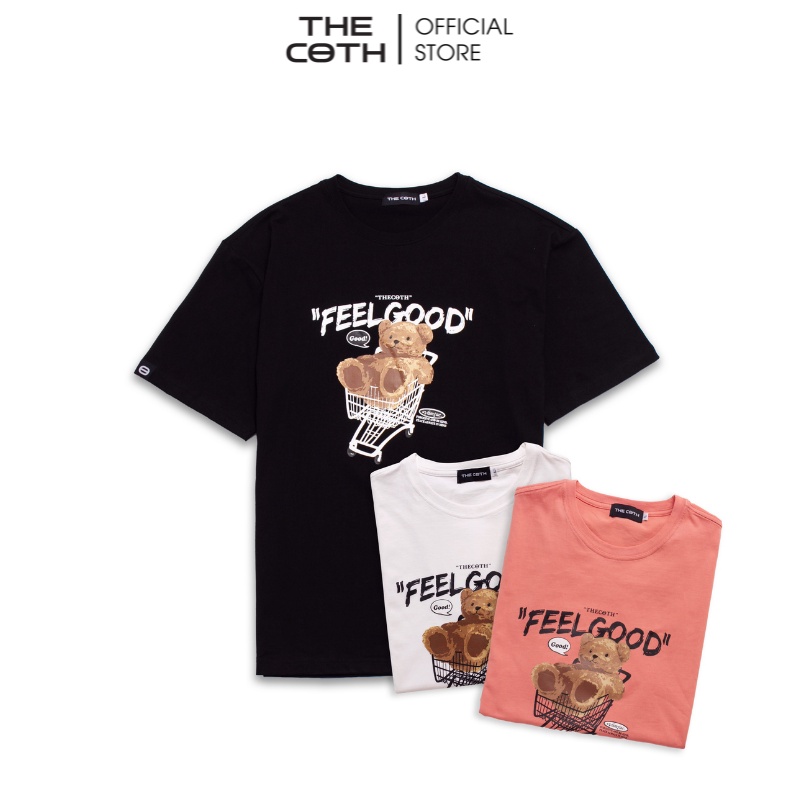 Áo Thun Nữ Form Rộng in hình gấu Feel Good cực đẹp, chất liệu Cotton cao cấp Thương Hiệu The Coth  AT1U1016