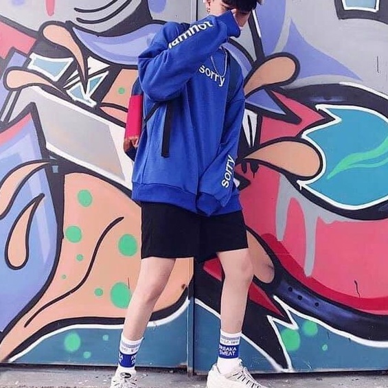 Áo khoác nỉ bông cotton dày mịn - hoodie form rộng unisex sorry - 2N Unisex