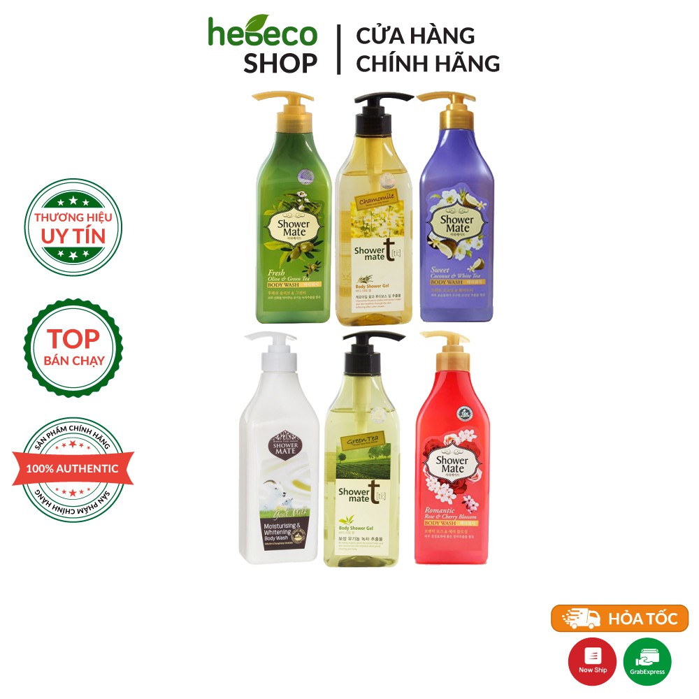 Sữa tắm dạng gel hoa cúc mịn da lưu hương Showermate CHAMOMILE 550ml -  Hàn Quốc Chính Hãng