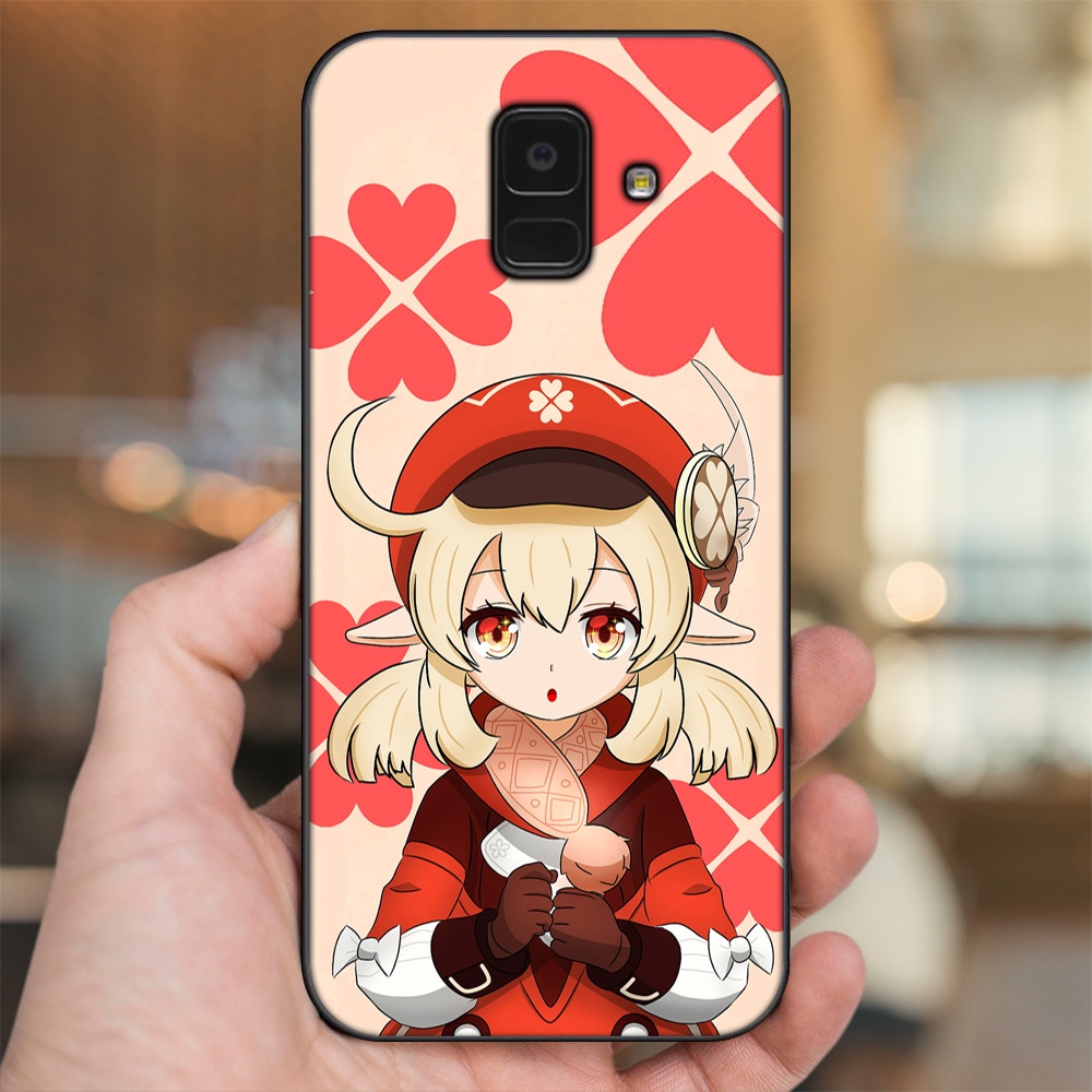 Ốp lưng Samsung A5 2018, A6 2018, A8 2018, J6 2018, A8 Plus viền đen in hình Klee Genshin Impact