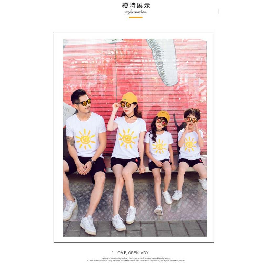 Đồ nhóm , áo đi biển , đồng phục gia đình .Chất liệu thun cotton loại 1 đủ size từ 8 đến 100kg .