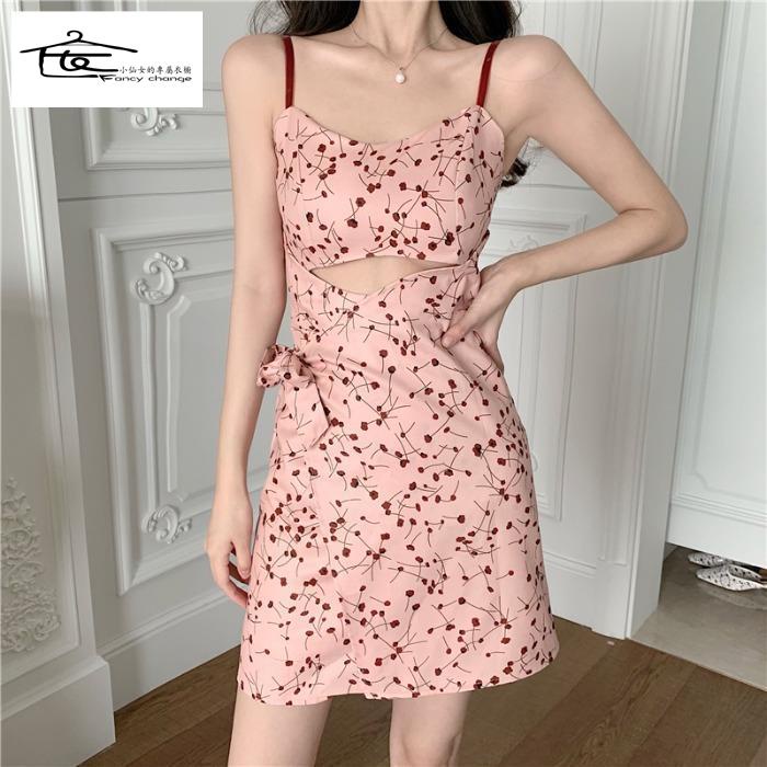 Đầm Ôm Eo In Hoa Phong Cách Pháp Mùa Hè Mới~2022