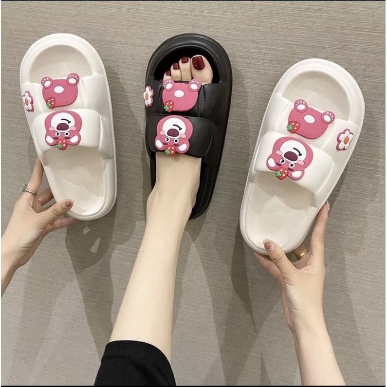 Dép bánh mì CHAO gấu hồng siêu cute cho nữ