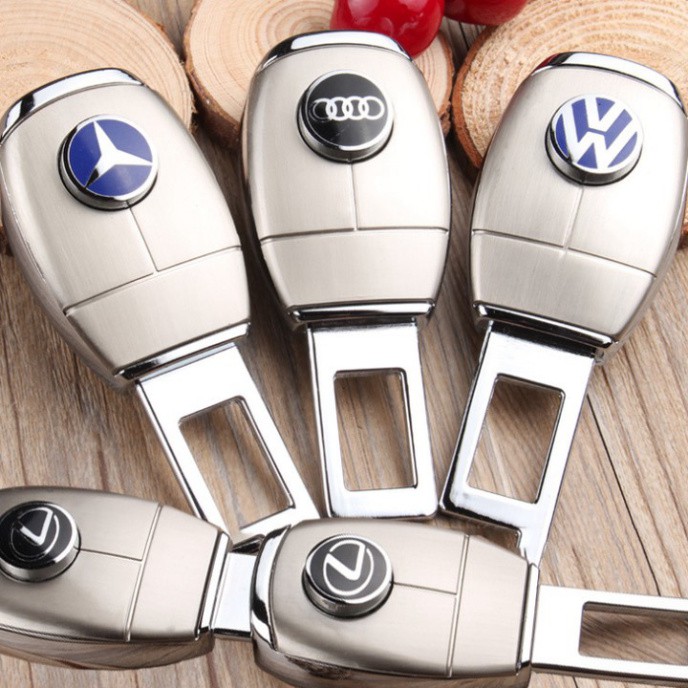 Sản Phẩm Đầu khóa chốt cắm móc nối tiếp dây đai an toàn logo các hãng xe, chống kêu cao cấp HC-888 (Chất kiệu hợp kim kh