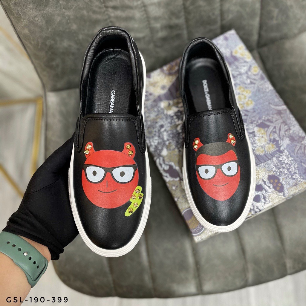 Giày Lười Slipon DG Mặt Quỷ Đính Đinh