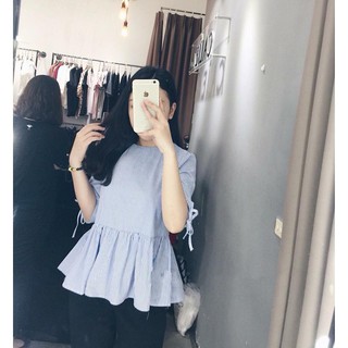 Áo nữ, áo kiểu babydoll nữ tay nơ siêu xinh bán chạy nhất