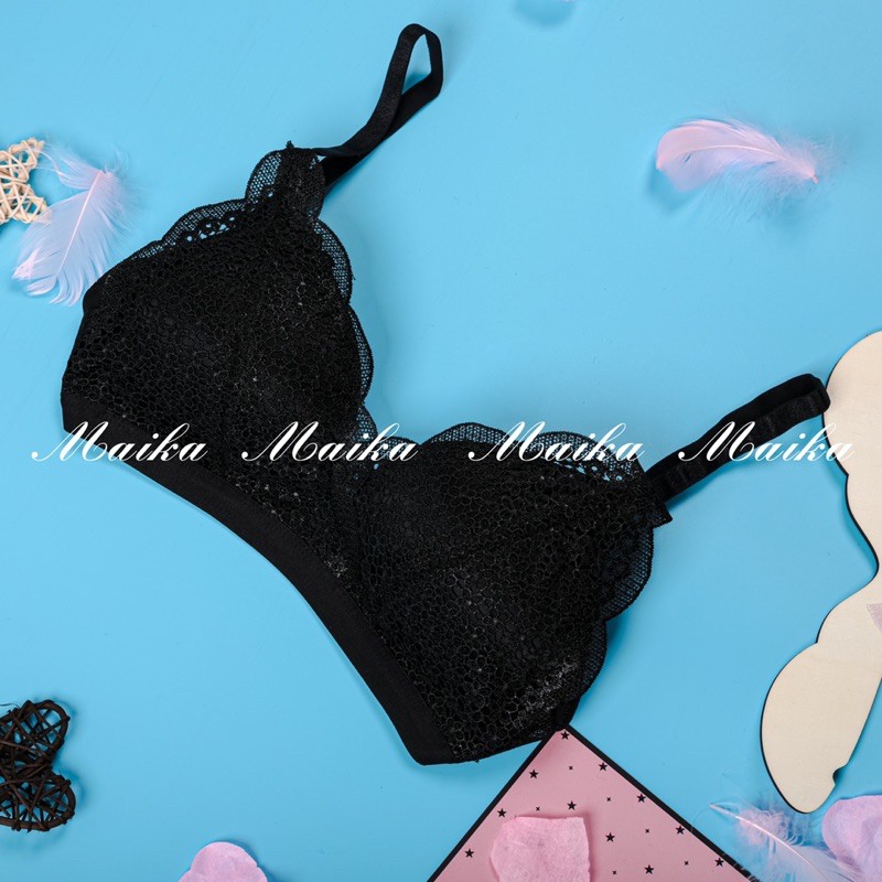 Áo lót ren su baby hoa đào xuất nhật không gọng , đệm mỏng nâng ngực phụ kiện thời trang  MAIKA | BigBuy360 - bigbuy360.vn