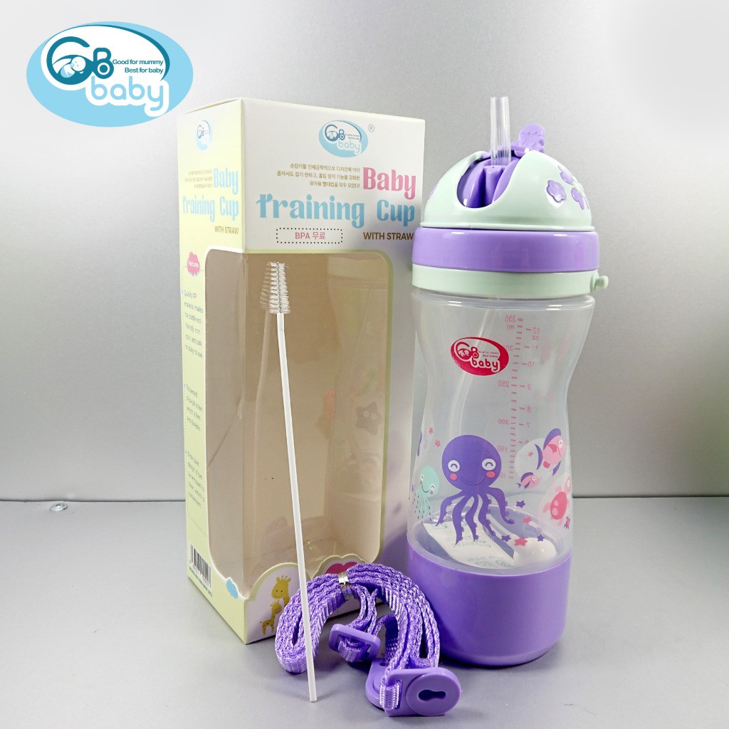 Bình uống nước cho bé đi học phù hợp với cả học sinh GB Baby 350ml Chính hãng