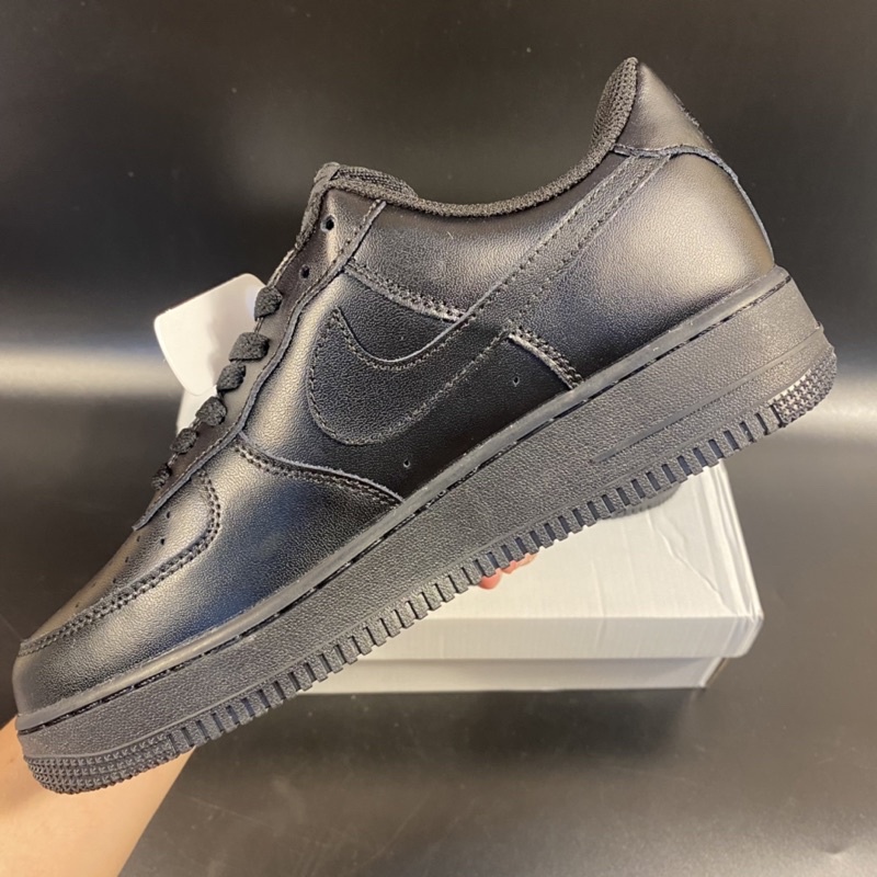 Giày Sneaker AF.1 Full Đen LikeAut.h Tặng kèm cattong bảo vệ, tất - Hàng Trung CC