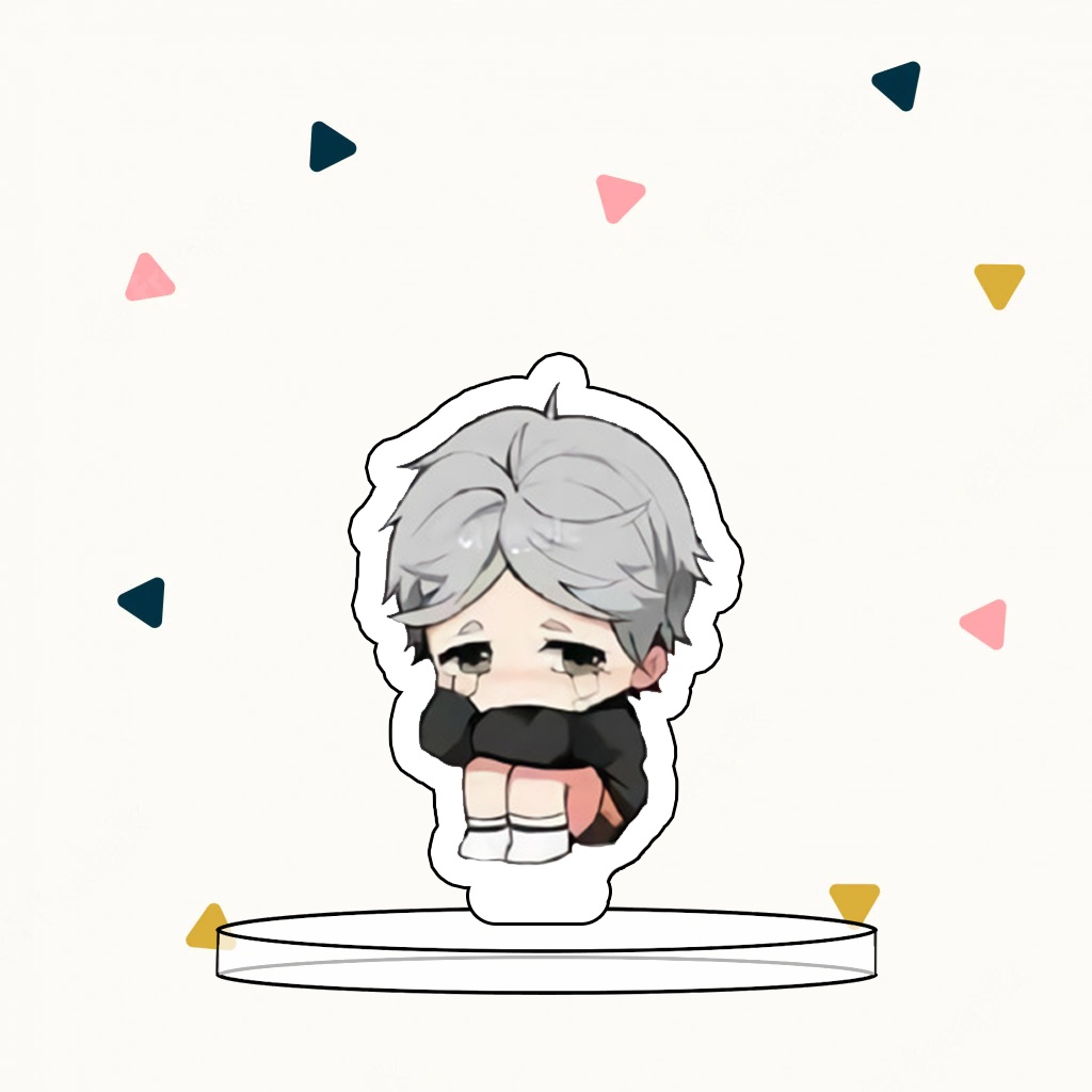 Standee HAIKYUU! mini ver KHÓC Vua Bóng Chuyền tượng acrylic anime chibi trang trí trưng bày xinh xắn