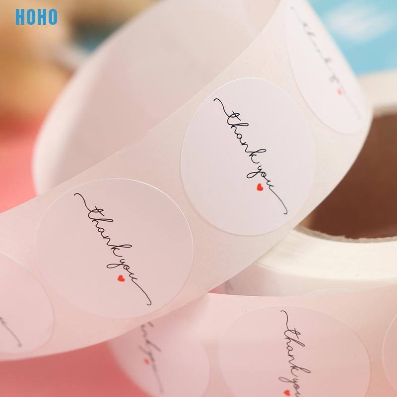 Bộ 500 cái nhãn dán in chữ Thank you for your order trang trí tiện dụng