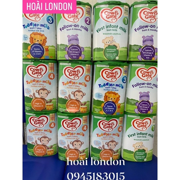 sữa bột cow&gate nội địa Anh 800gr(xách tay có bill)