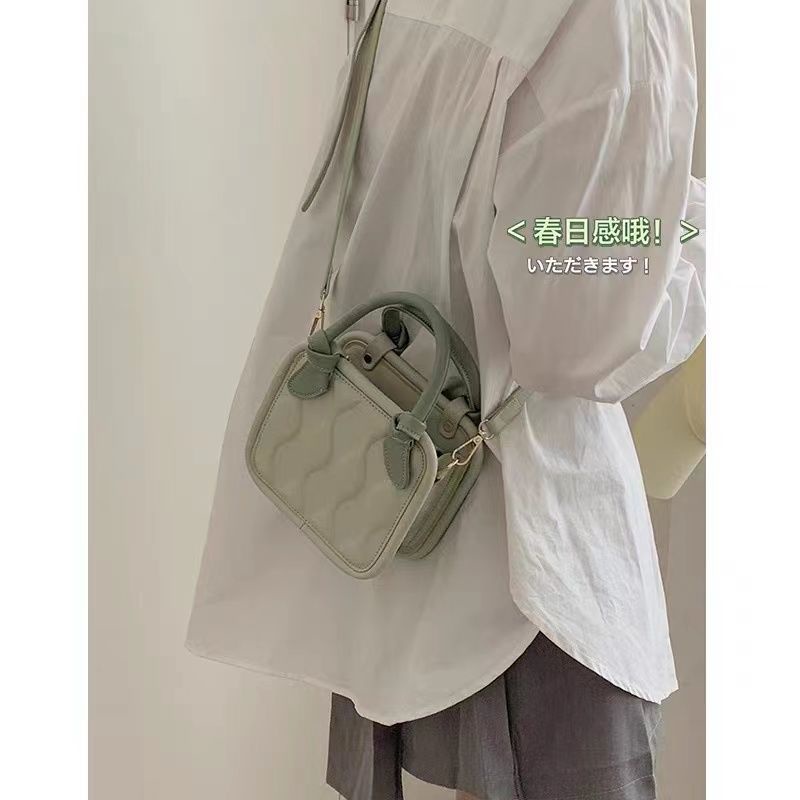 Túi Xách Nữ Đeo Chéo Màu Xanh Matcha Thời Trang Có 3 Kiểu Dáng Tùy Chọn
