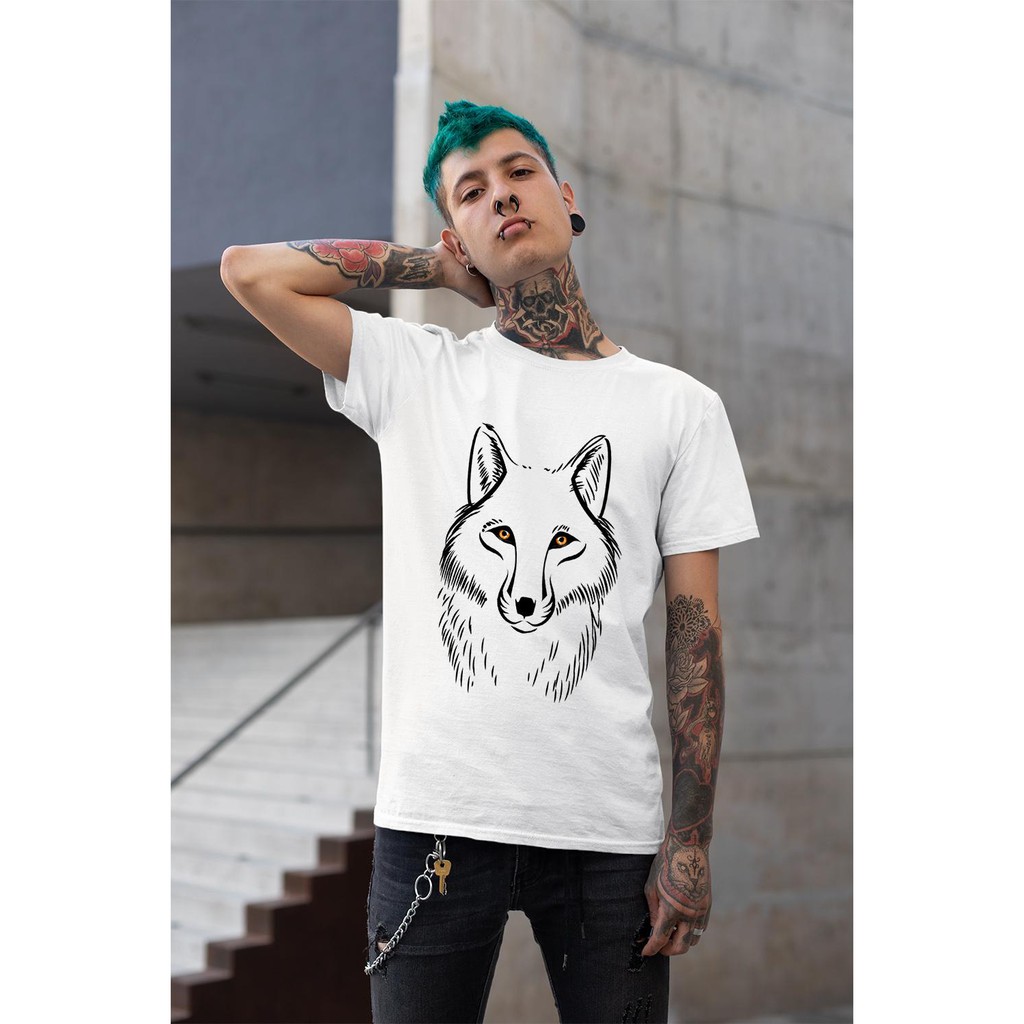 Áo thun Nam in hình Hình mặt cáo - Cotton Thun Phong Cách Cá Tính - Cực Chất Và Đẹp