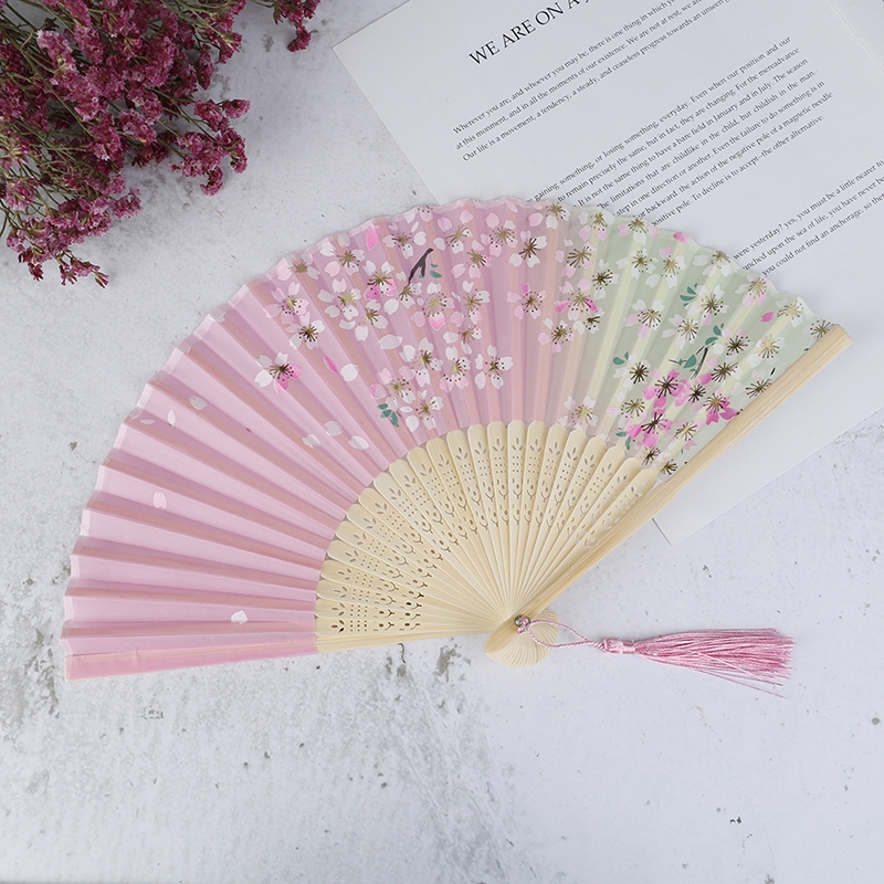 Quạt Xếp Cầm Tay 1XFan Kiểu Trung Hoa Nhật Bản Dùng Làm Quà Tặng Đám Cưới