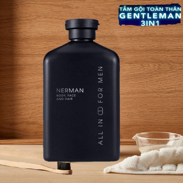 Sữa Tắm NERMAN Gentleman 3in1 Tắm Gội Rửa Mặt Với Hương Nước Hoa Cao Cấp NERMAN Gentleman 3in1 Top2Toes Body Wash 350ml