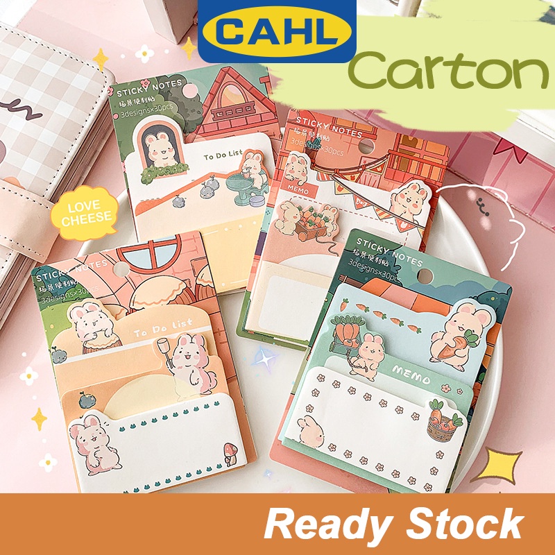 Tập Giấy Ghi Chú Họa Tiết Thỏ Hoạt Hình Dễ Thương