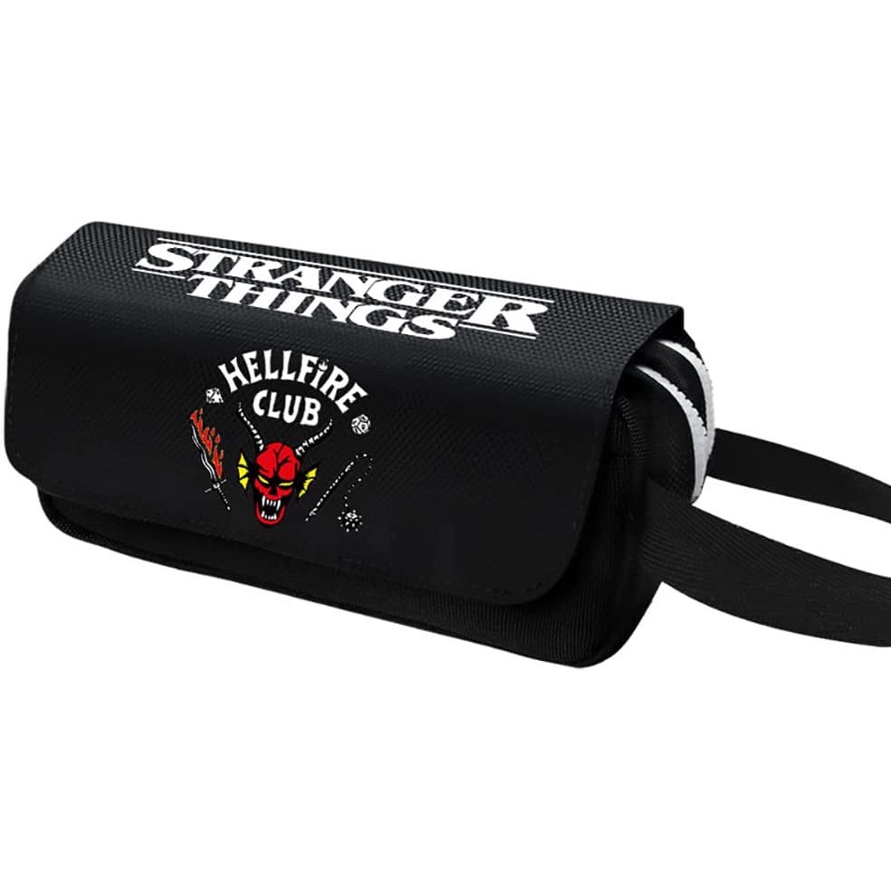 Bóp Viết Hai Lớp Có Khóa Kéo In Chữ Stranger JP5