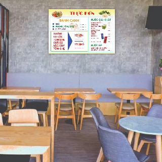 Menu thực đơn quán cơm, quán ăn, quán giải khát, quán phở thiế kế theo yêu cầu.