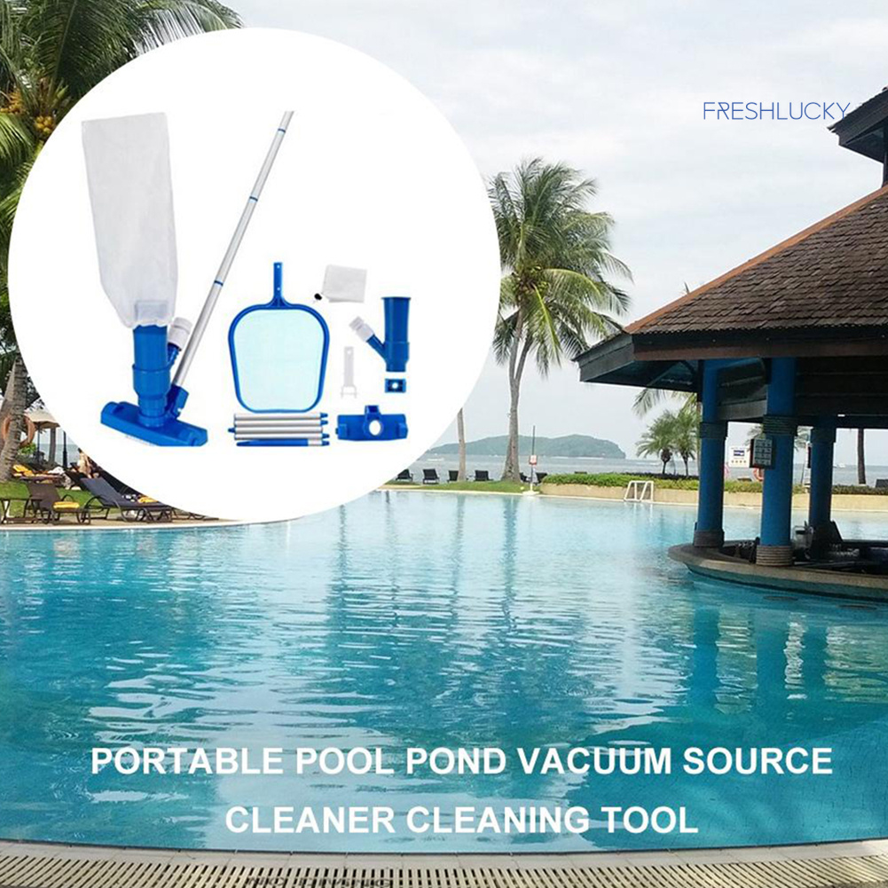 FRE Swimming Pool Vacuum Cleaner Skimmer Net Cleaning Maintenance Tools Kit Set