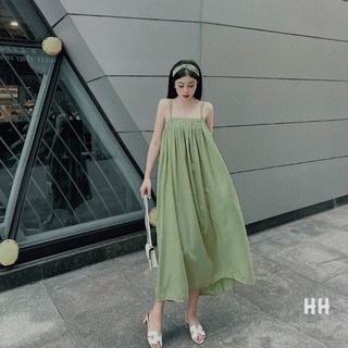 Đầm maxi dài trễ vai Liao hở lưng dáng xòe đi chơi đi biển