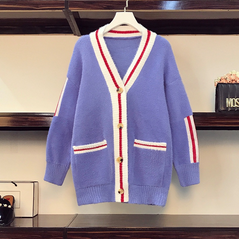 Áo len cardigan lông munmun pha viền siêu hot