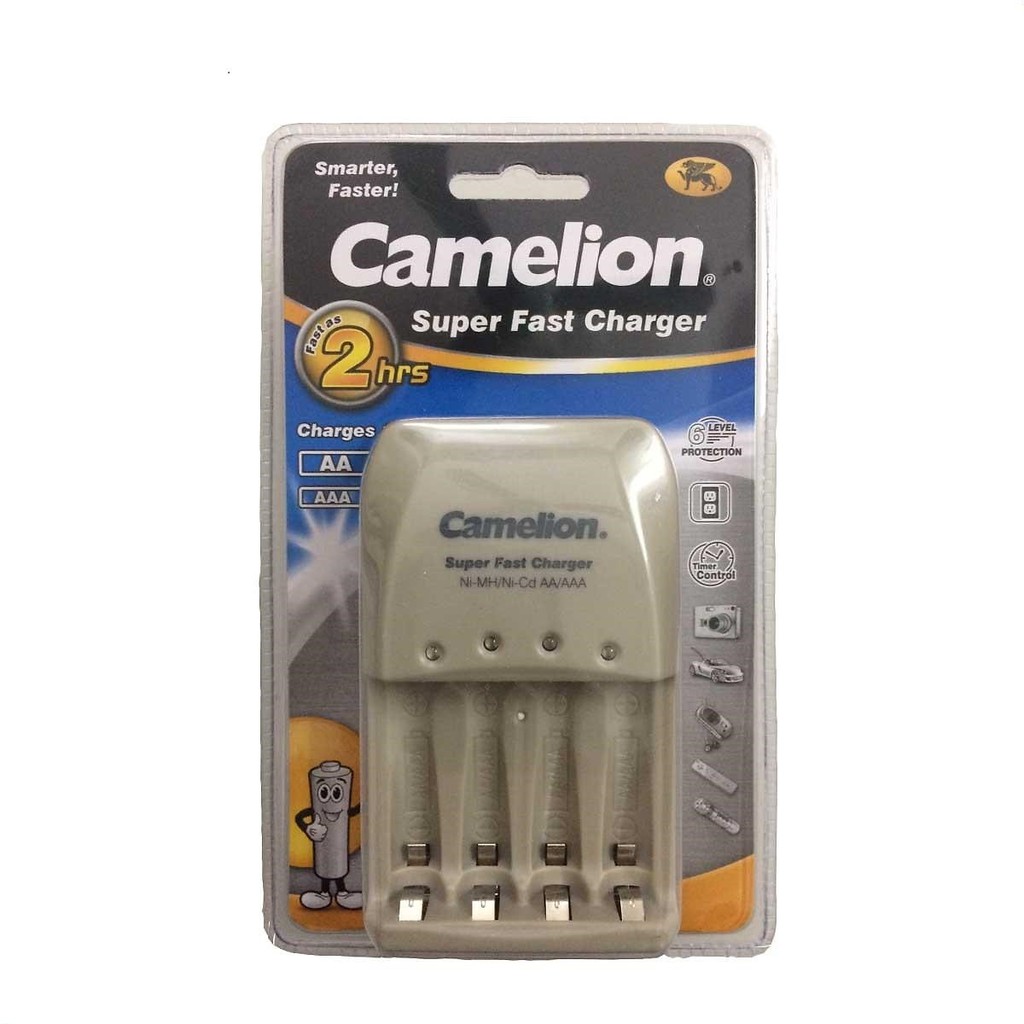 Bộ sạc nhanh 2 giờ tự ngắt Camelion BC-0905A kèm 4 pin Camelion AA2700mAh