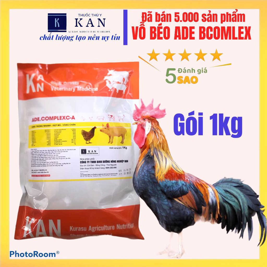 Vỗ béo tăng trọng nhanh, vàng da, đẹp mã cho ngan, gà, vịt và gia súc gia cầm giai đoạn bán gói 1KG