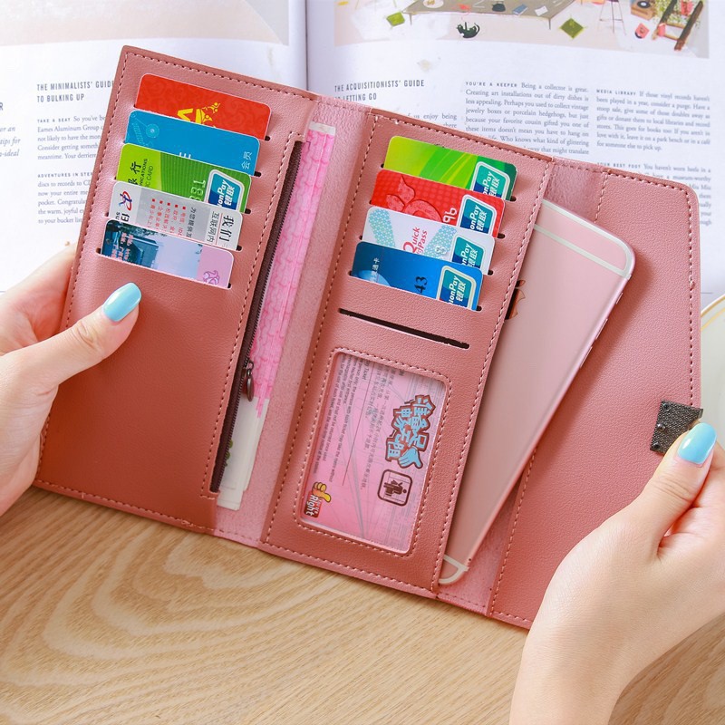 Ví nữ dài nhiều ngăn cầm tay cao cấp đẹp đựng tiền giá rẻ VD01 | BigBuy360 - bigbuy360.vn