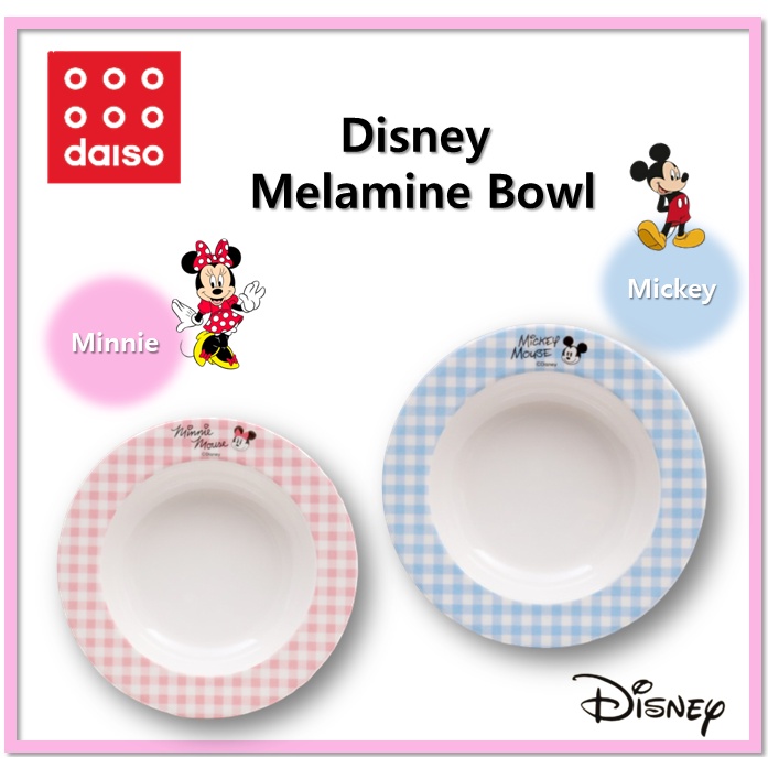 DAISO Tô Melamine 20cm In Họa Tiết Mickey / Minnie Phong Cách Hàn Quốc