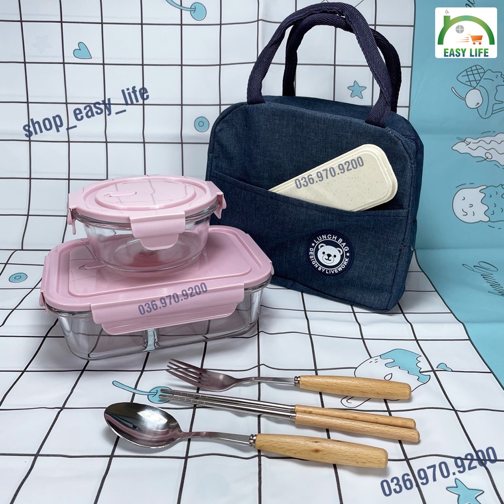 Túi Đựng Hộp Cơm Văn Phòng Giữ Nhiệt LUNCHBAG [Hình Gấu]