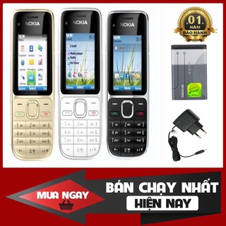 ĐIỆN THOẠI NOKIA C2-01 Chính hãng [ Khuyễn mãi  ] - Bảo hành 12 Tháng - Nokia C2-01 - Phụ Kiện : Máy , Sạc, Pin