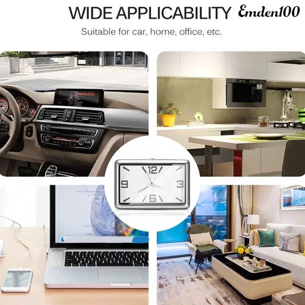 Đồng hồ điện tử tự dính dùng trang trí nội thất xe hơi