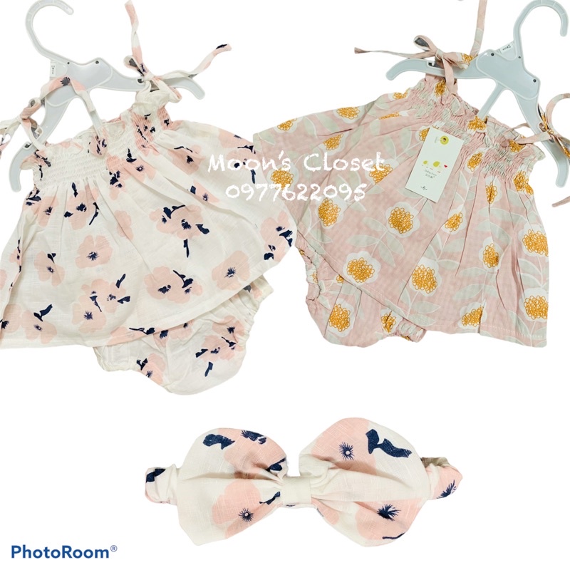 QC- Set body kèm turban size 0/3m-9/12m