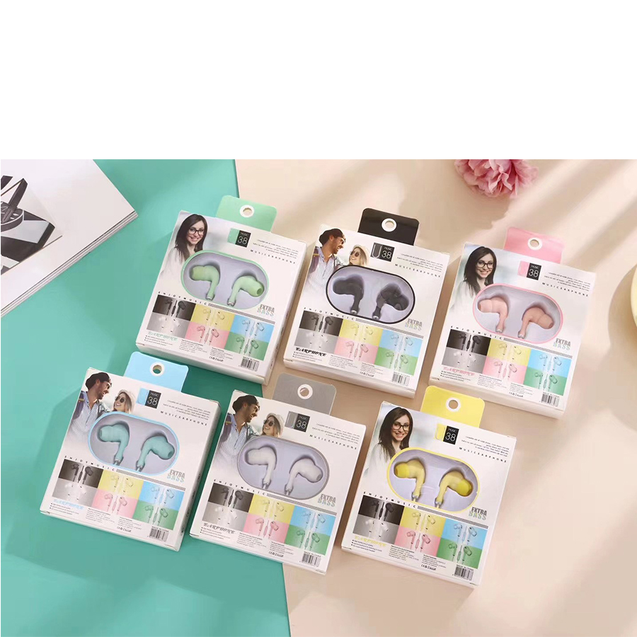 Tai nghe nhét trong Hifi siêu trầm nối dây màu macaron cho Android & iOS thông dụng