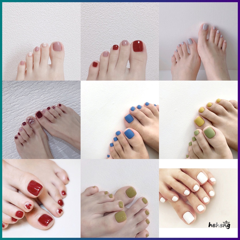 [Hàng mới về] Set 24 móng chân giả thời trang cho nữ