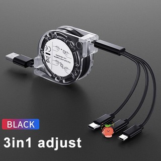 Dây cáp sạc nhanh chia 3 cổng USB Type C + Lightning + Micro USB