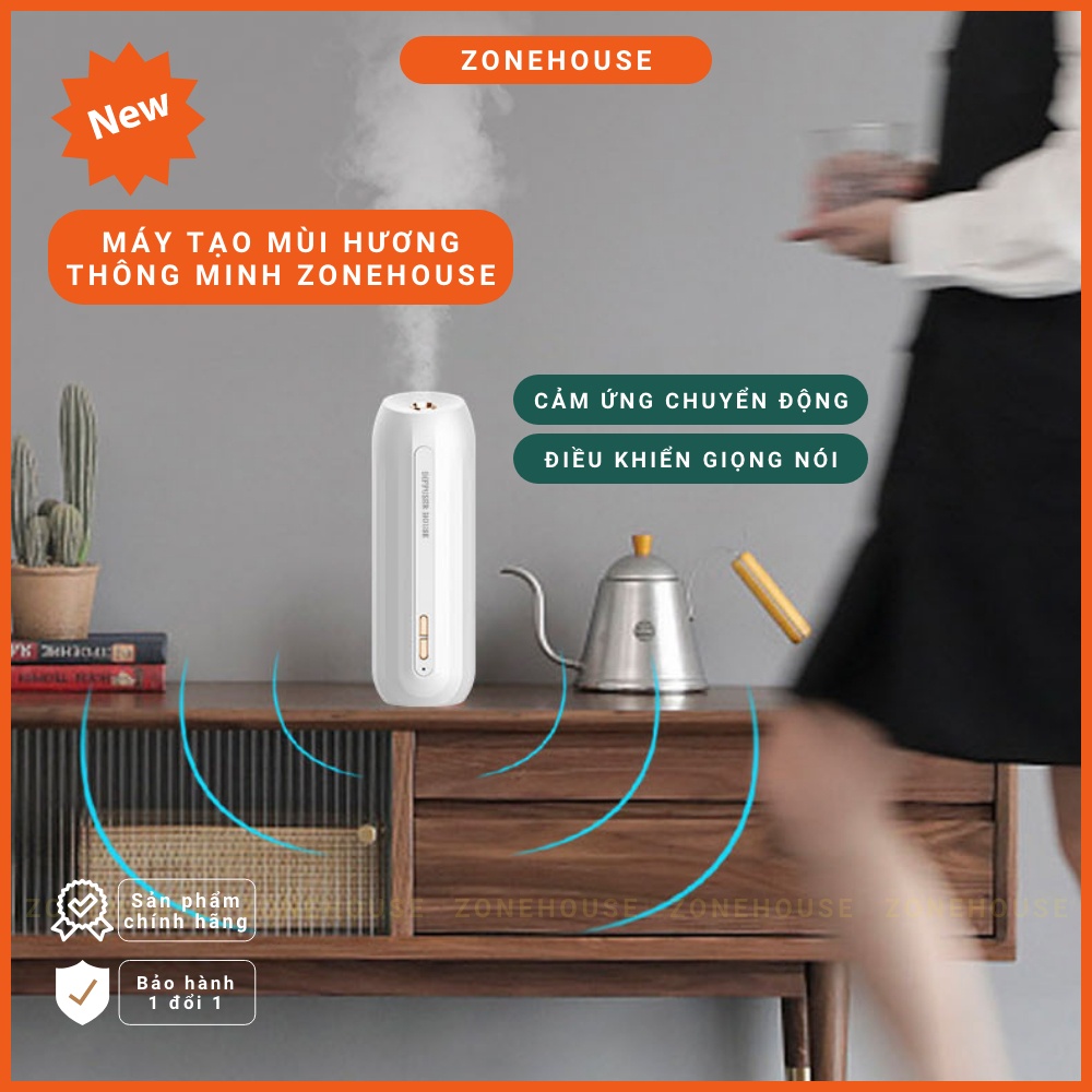 Máy khuyếch tán nước hoa thông minh ZoneHouse, cảm biến chuyển động, giọng nói, máy tạo mùi thơm tự động