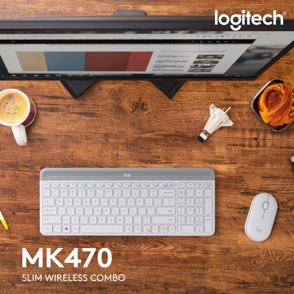 Bộ bàn phím và chuột không dây Logitech MK470 Siêu mỏng Mới nhất 2020 - BH 12 Tháng