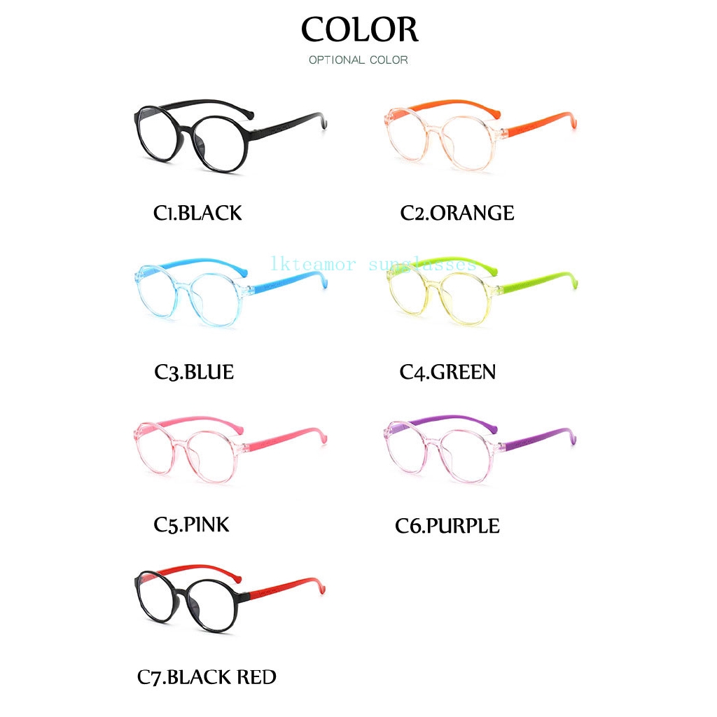 Mắt Kính Gọng Tròn Chống Ánh Sáng Xanh Cho Bé