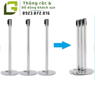Cột chắn inox đế chữ U, Cột chắn đế hở
