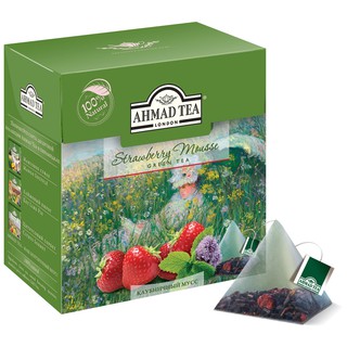 Trà Ahmad Tea Strawberry Mousse – Trà hoa quả Nga vị dâu tây bạc hà 20 gói x 1g