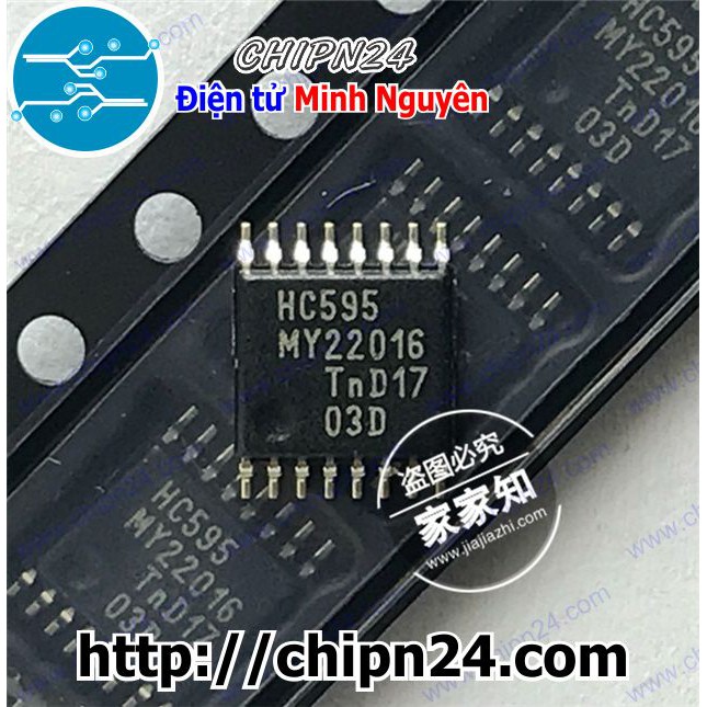 [2 CON] IC HC595 TSSOP-16 (SMD Dán) (74HC595PW SN74HC595PWR 74595)