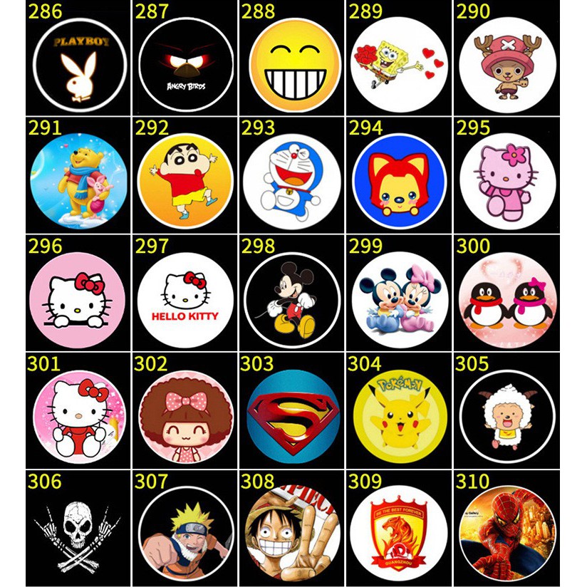 1 Đèn LED Chiếu Hình Hello Kitty Gắn Cửa Xe Hơi