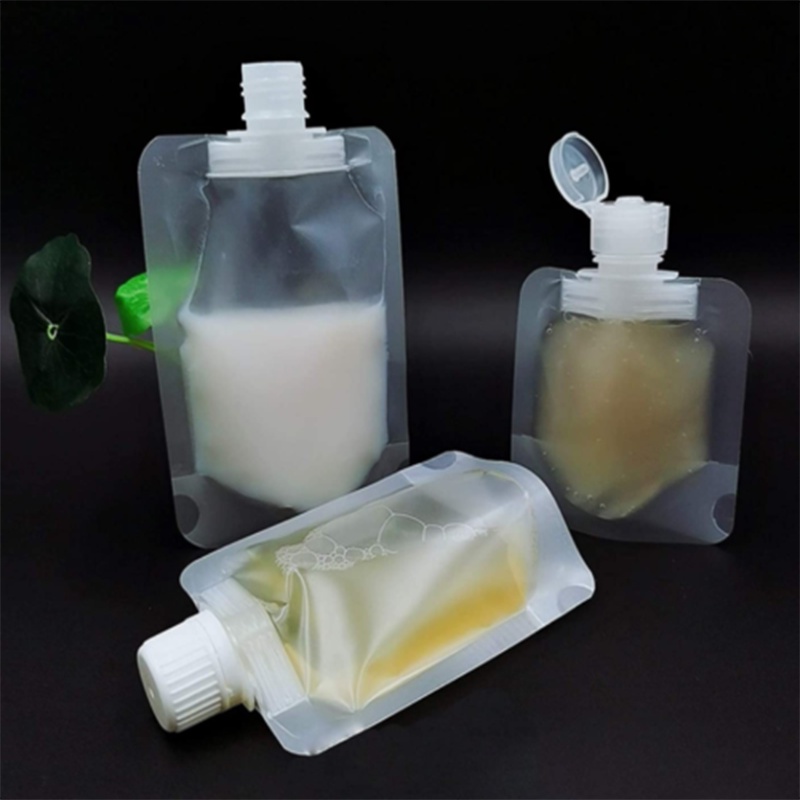Túi đựng hóa mỹ phẩm 30ml/ 50ml/ 100ml cso nắp lật bằng nhựa trong suốt thân thiện với môi trường