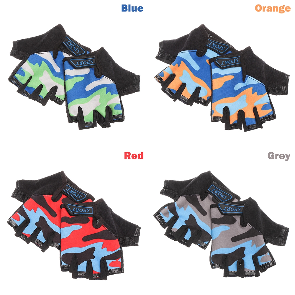 Găng tay xe đạp ngụy trang chống trượt cho bé